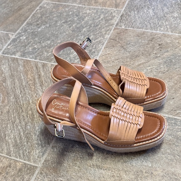 Crown Vintage Shoes - Crown Vintage Brown Woven Wedges